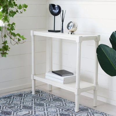 Rafiki Console Table - Distressed White - Safavieh - Image 2