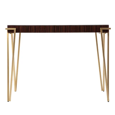 Capkya Console Table Brown/Gold - Aiden Lane - Image 2