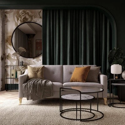 Moon Phases Console Table White Marble/Glass - Mr. Kate - Image 7