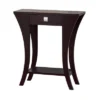 Stylish Console Table Dark Chocolate - Benzara
