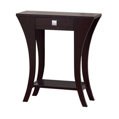 Stylish Console Table Dark Chocolate - Benzara