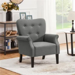 Yaheetech Fabrics Upholstered Accent Chair Arm Chair For Living Room