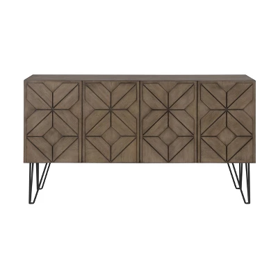 Charlotte 4 Door Credenza Brown - Treasure Trove Accents