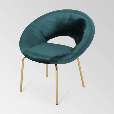 Pincay Modern Glam Velvet Accent Chair - Christopher Knight Home - Image 6