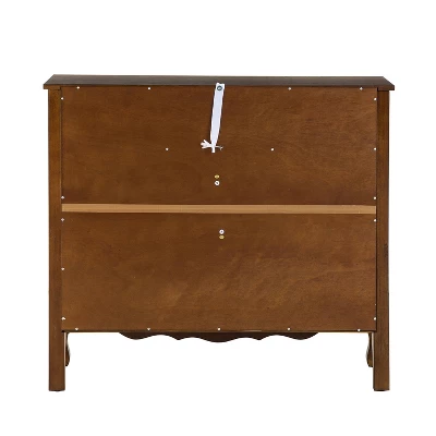 Theobald 36" Tall 2 - Door Accent Storage Cabinet With Two Drawers| KARAT HOME - Image 4