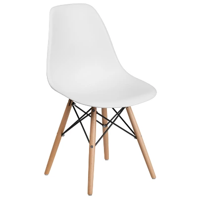 Merrick Lane Polypropylene Accent Chair With Metal Braced Wooden Legs - Image 15