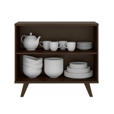 35" Handcrafted Wood Storage Cabinet Console Brown - The Urban Port - Image 2