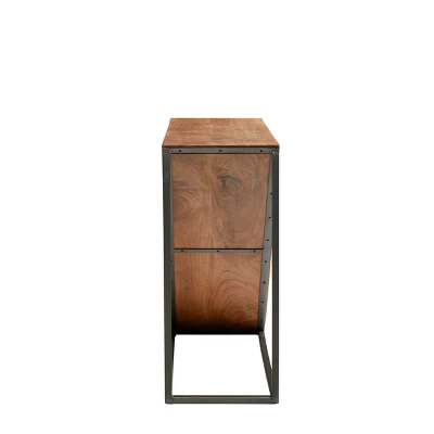 Modern Triangular Console Table Brown - Olivia & May - Image 6