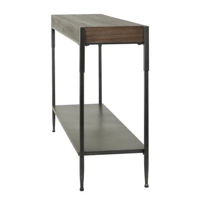 Industrial Metal Console Table Dark Brown - Olivia & May