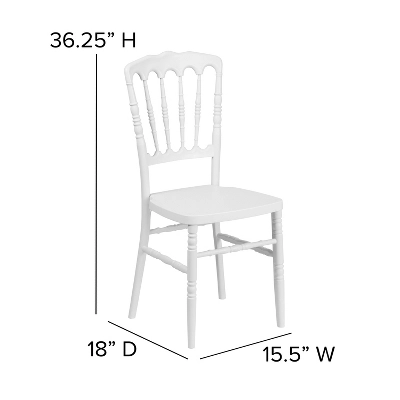 Flash Furniture HERCULES Series Resin Stacking Napoleon Chair - Image 3