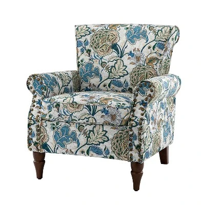 Araceli Traditional Comfy Floral Livingroom Armchair | ARTFUL LIVING DESIGN - Image 15