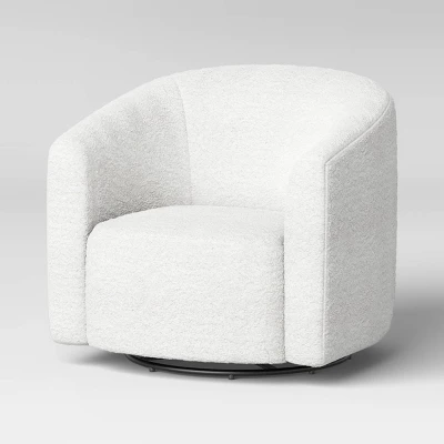 Aveline Large Scale Faux Shearling Swivel Chair - Threshold™ - Image 5