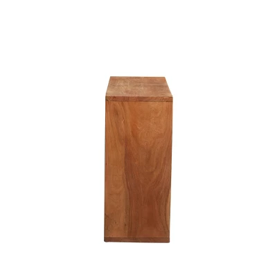 Modern Triangular Console Table Brown - Olivia & May - Image 2