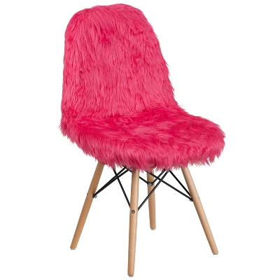 Emma And Oliver Shaggy Dog Fur Accent Chair - Image 10