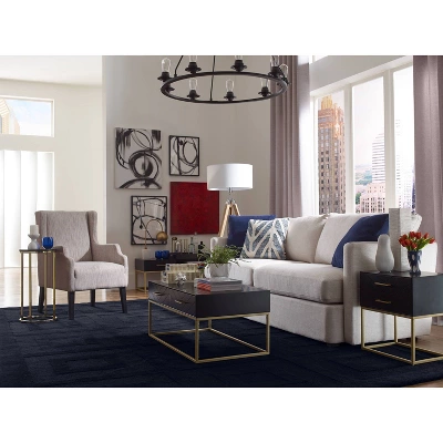 Ellias Round Side Table Black/Gold - Finch - Image 2