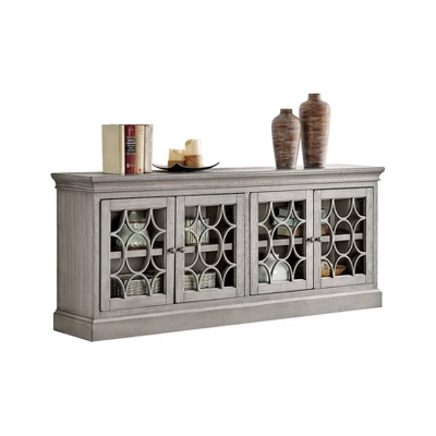 72" Rustic Four Door Tv Console Fully Assembled For Tvs Up To 70" - Martin Furniture - Image 5