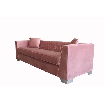 Cambridge Contemporary Sofa Steel/Blush - Armen Living - Image 5
