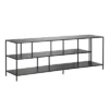 70" Black Bronze TV Stand With Metal Shelves - Henn&Hart