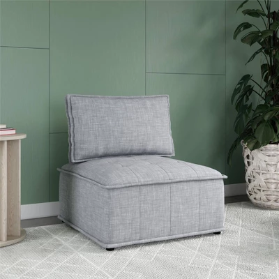 Sybil Modular Chair Gray Linen - Room & Joy