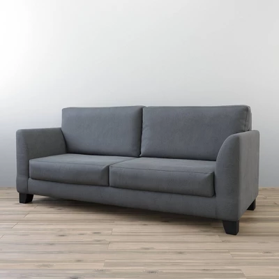 85" Holly Upholstered Flared Arm Sofa Charcoal - Brookside Home - Image 4