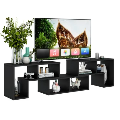 Costway 3 Pcs TV Stand For TV's Up To 65'' Console Entertainment Center Bookcase Shelves - Image 10