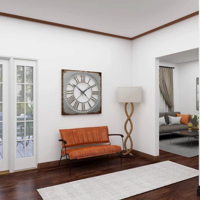 Vintage Leather Loveseat Brown - Olivia & May - Image 14