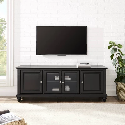 60" Cambridge Low Profile TV Stand For TVs Up To 65" Black - Crosley - Image 2
