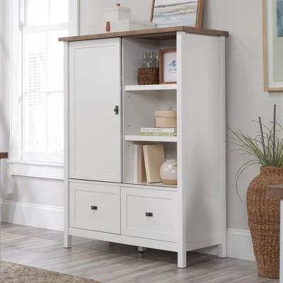 Cottage Road Storage Cabinet With File Drawers White - Sauder
