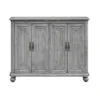 Baylee Rustic Farmhouse 4 Door Storage Cabinet Gray - Treasure Trove