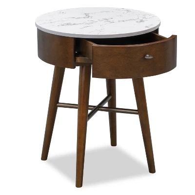 Wayne Side Table Walnut - Poly & Bark