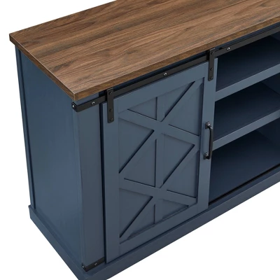 58" TV Stand For TVs Up To 65" Navy - Home Essentials - Image 7