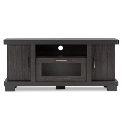 Viveka 2 Door TV Stand For TVs Up To 46" Dark Brown - Baxton Studio - Image 2