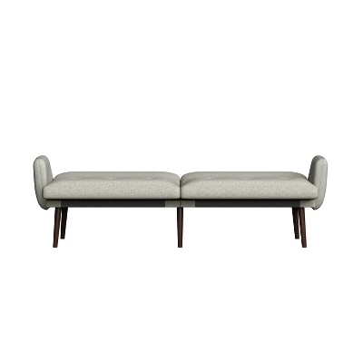 Xanic Channel Tufted Converta Couch Heather Gray Tweed - Handy Living - Image 2