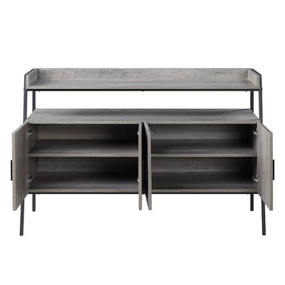 52" Samiya TV Stand For TVs Up To 50" Gray Oak/Black Finish - Acme Furniture - Image 7