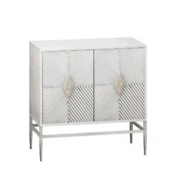 Cierra 31.50" W Modern 2 Diamond Doors Wooden Cabinet With Featuring Two-Tier Storage-Maison Boucle