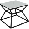17" Audrey Marble Side Table High Black - Adore Decor