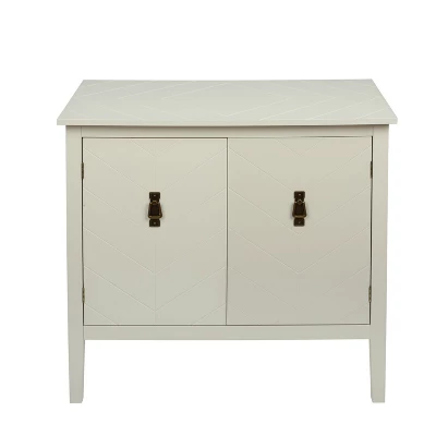 Cristell 2 Door Wooden Cabinets Vintage Style Accent Cabinet With 1 Adjustable Inner Shelf-Maison Boucle - Image 3