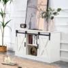 46.9'' Wooden Storage Cabinet With Two Sliding Barn Doors - ModernLuxe