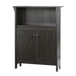 Saint Birch Hawksbury Storage Cabinet With Open Shelf , Espresso