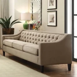 90" Suzanne Sofa Beige Fabric - Acme Furniture