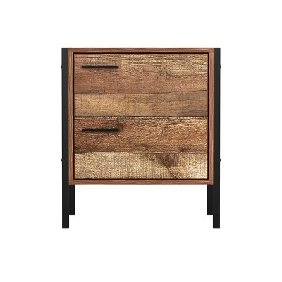 Loft & Luv Montana End Table Rustic Wood - Atlantic - Image 4