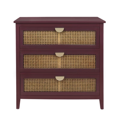 Archie Ash Wood Veneer 3-drawer And Pine Legs Accent Cabinet With Storage- The Pop Maison - Image 6