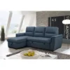 Damian Stain Resistant Fabric Reversible Storage Sectional With Pullout Bed Blue - Abbyson Living