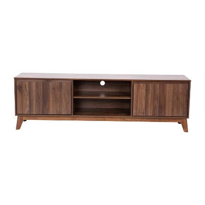 Flash Furniture Hatfield Mid-Century Modern TV Stand For Up To 64 Inch TV's - 60 Inch Media Center With Adjustable Center Shelf And Dual Soft Close Doors - Image 10