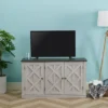 Saw Cut TV Stand For TVs Up To 55" Off White - Home Essentials