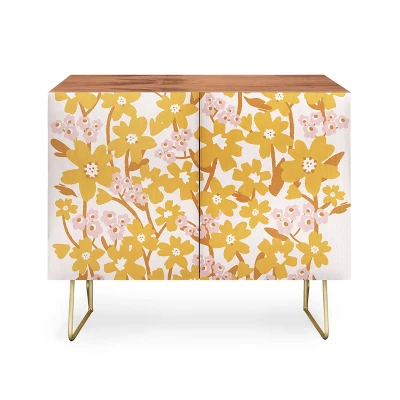 ThirtyOne Illustrations Wildflowers In Turmeric Credenza - Deny Designs - Image 6