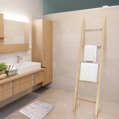 Blanket Storage Decorative Ladder Natural Maple - Flora Home - Image 3