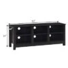 Costway TV Stand Cabinet For TV's Up To 60'' Entertainment Center W/Storage Shelves BlackBrown