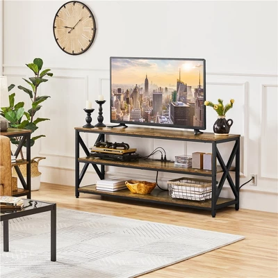Yaheetech 55 Inch Industrial TV Stand 3-Layer TV Shelf