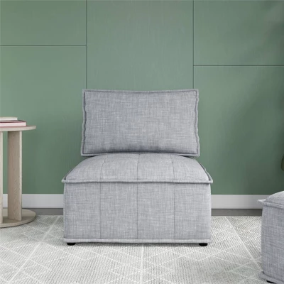 Sybil Modular Chair Gray Linen - Room & Joy - Image 2